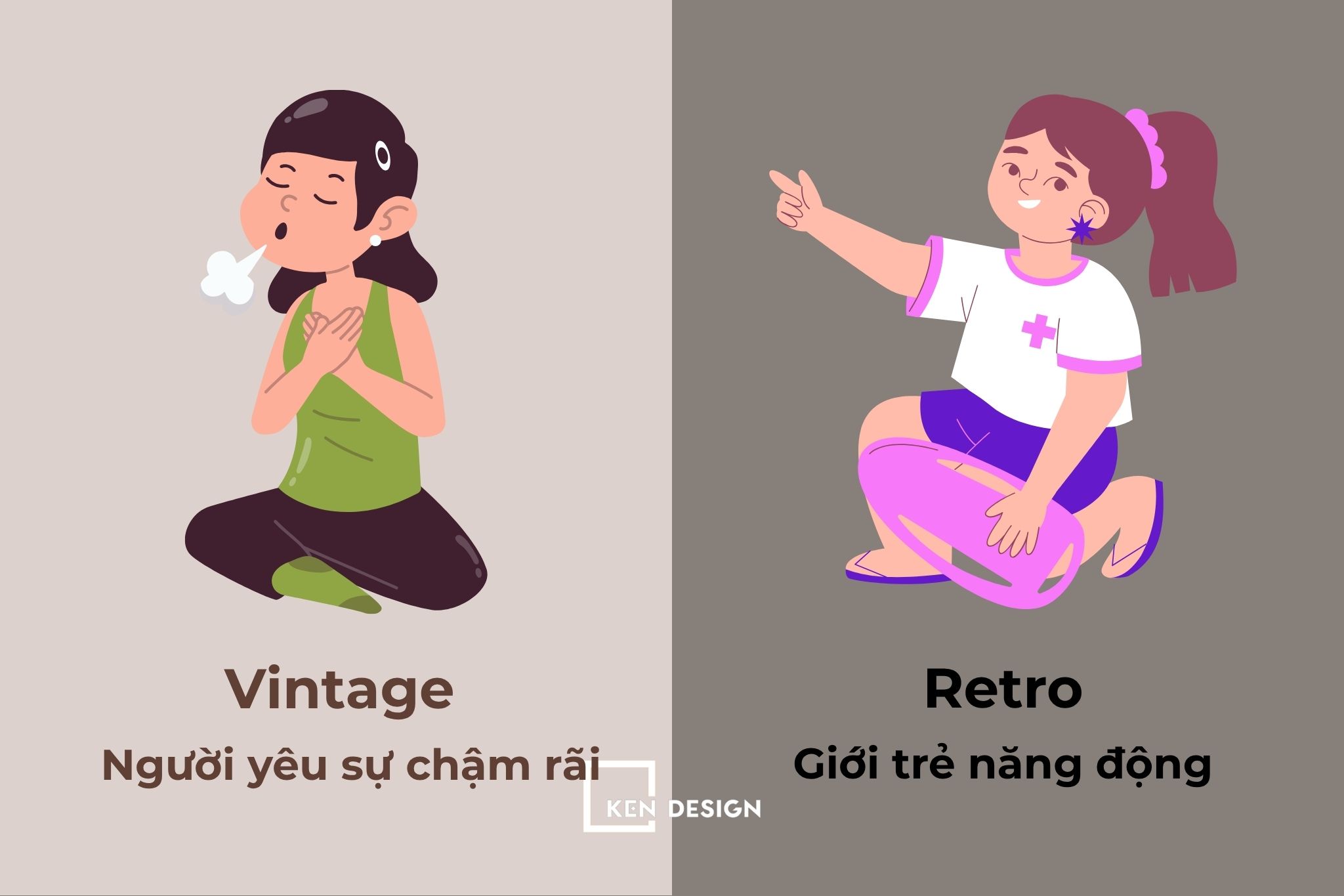 Phân biệt phong cách vintage và retro trong thiết kế quán cafe
